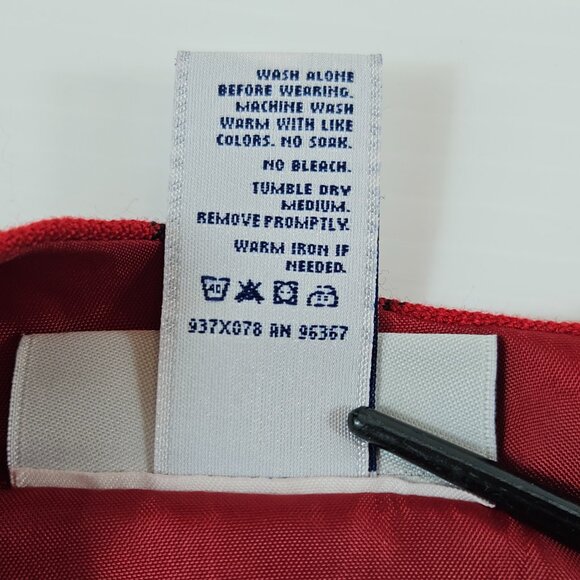 OshKosh Dress Girls 5 Red Plaid Sleeveless Velvet Floral Trim Holiday Party - Picture 8 of 11